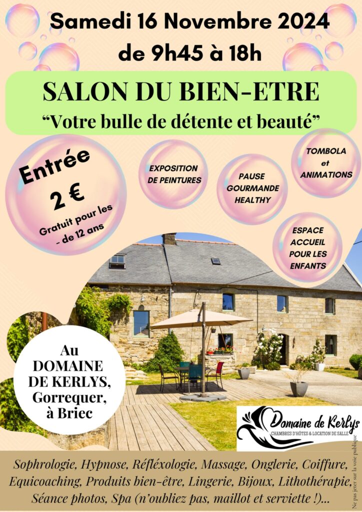 Salon bien-être 16 novembre 2024 Briec