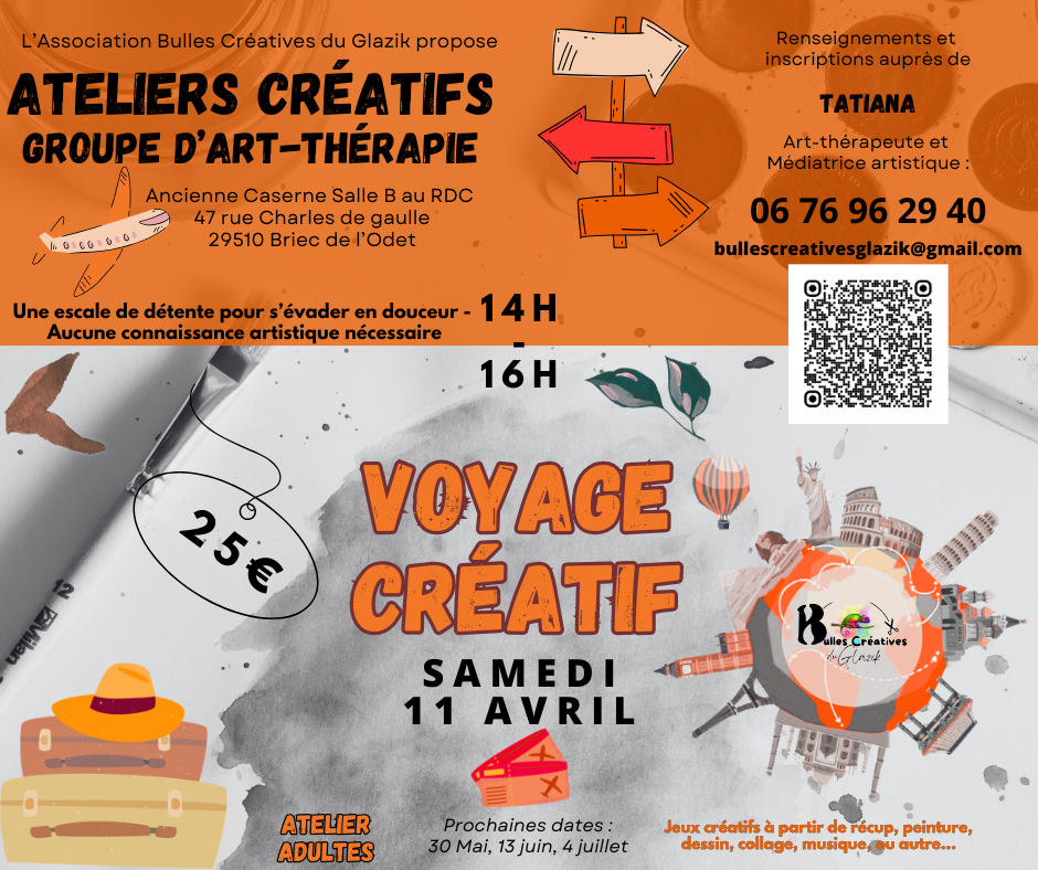 Voyage créatif 11 avril 2026 Briec